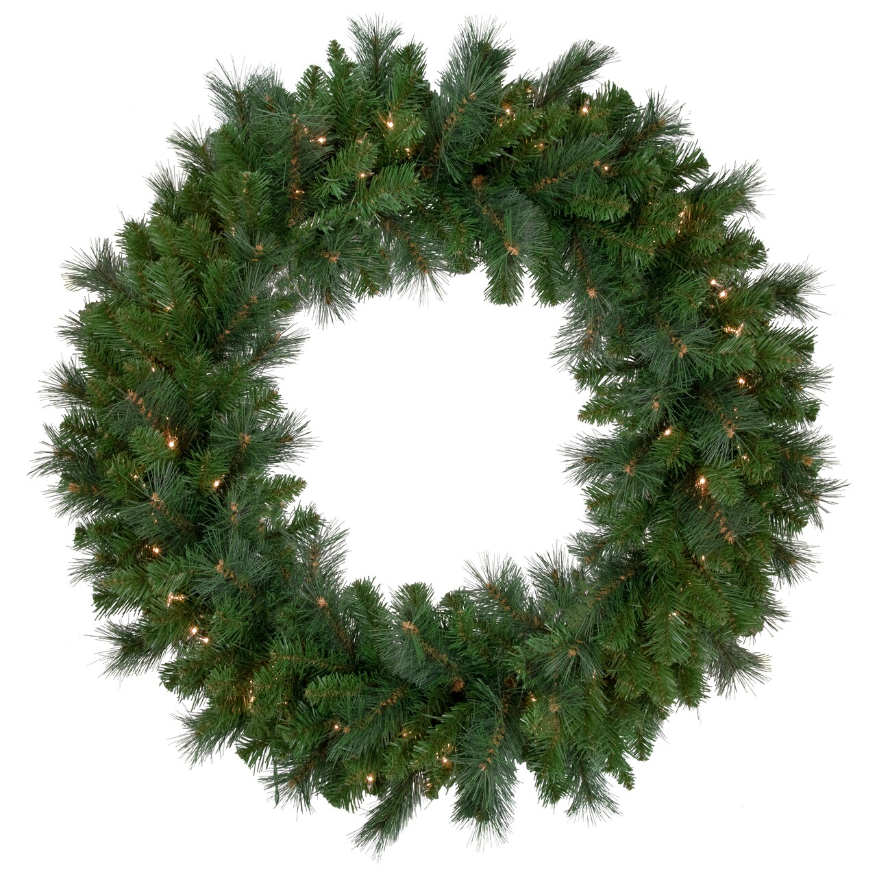 Northlight Mixed Beaver Pine Artificial Christmas Wreath - 36" - Clear Lights